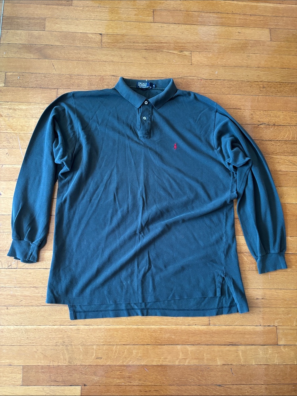 Polo by Ralph Lauren Long Sleeve Polo - Forest Green with Red Pony